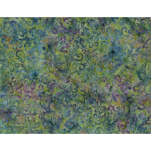 Batikk, Plumeria Green/Plum