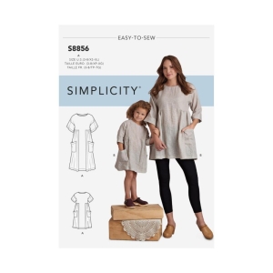 Mor og barn kjole og tunika, str XS-XL / 3-8