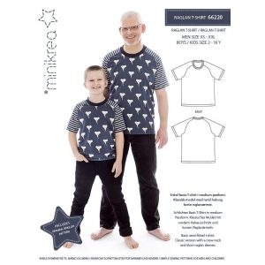 Minikrea 66220 Raglan t-Shirt Barn 0-10 år Voksen/menn 34-50