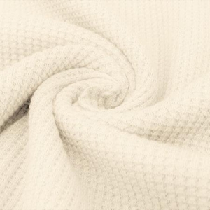 Vaffelstrikket jersey, naturhvit