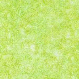 Bredt stoff; Paisley green, Montego Bay Ton.