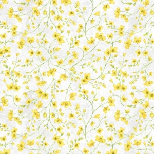 Blooming Buds, White,