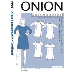 Onion 9005 Kjole i corsagesnit til strikstof, store størrelser