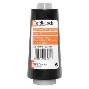 Toldi-Lock sort, 1000 overlock tråd 2500m