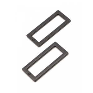 ByAnnie, 1,5" Rectangle Rings Black Metal, to stk