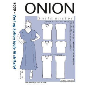 Onion 9030 Vest og Kaftan kjole tilstrikstoff, store størrelser