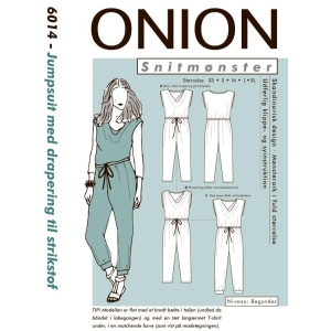 Onion 6014 Jumpsuit med drapering til strik