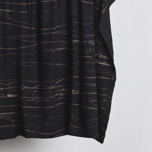 Stray Lines Black, Saja Viskose Stretch jersey