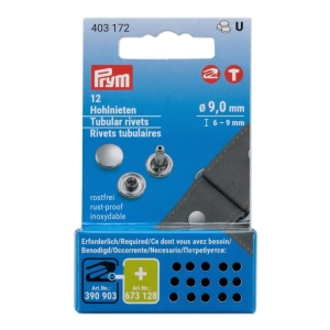 HULLNITTER Ø 9 MM/H 6-9 MM SØLV (12 SETT)