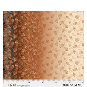 Ombre beige via lys brun til grått og brunt