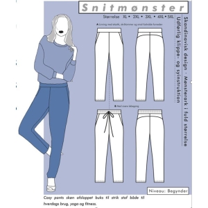 Onion 9031 Cosy Pants til strikkestoff, store størrelser