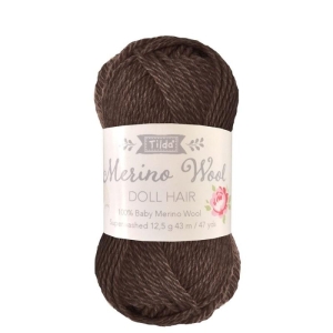 Tilda Doll Hair Dark Brown