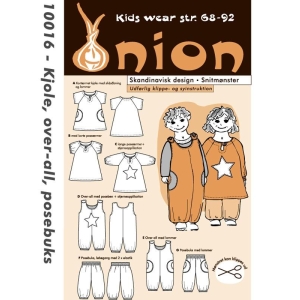 Onion 10016 Kjole, Over-all, posebuks Str 68-92