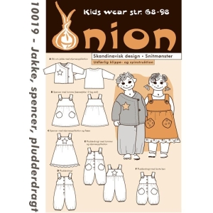 Onion 10019 Jakke, spencer, pludderdragt Str 68-92