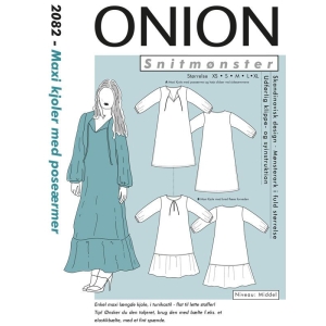 Onion 2082 Maxi kjoler med poseærmer.