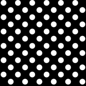 Sort med hvite polkadots
