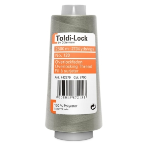 Toldi-Lock Gråbeige, 8790  overlock tråd 2500m
