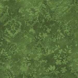 Bredt stoff; Vintage Damask - Green