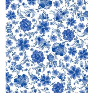 Porcelaina, blå blomster