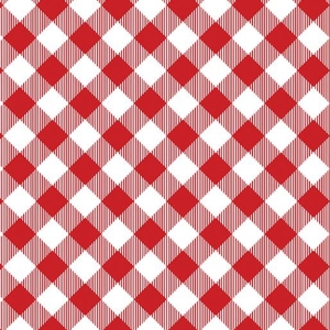 Gingham Check rød/hvit
