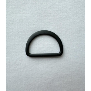 D ring flat sort matt, 25mm i åpningen
