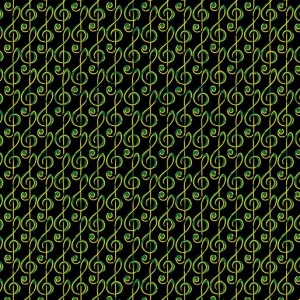 Musical G-Clef Black/Green