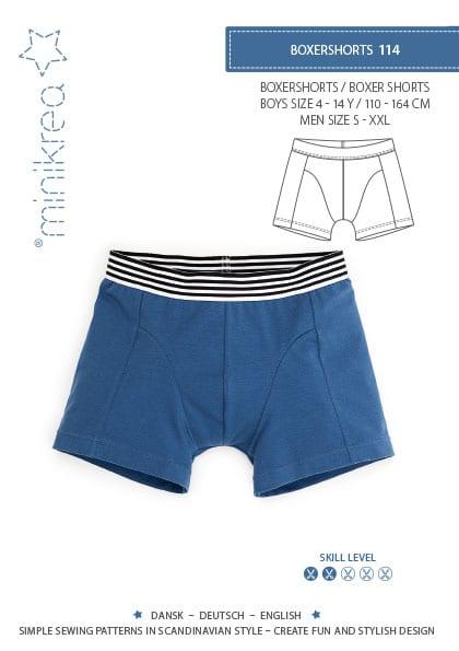 Minikrea 114 Boxershorts -til gutt; 4-14 år, 110-164cm -til mann; S-XXL