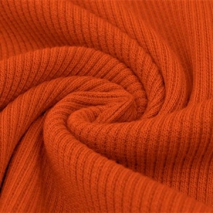 Ribbstrikket jersey, terrakotta
