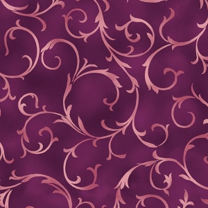Swirling Vine Aubergine