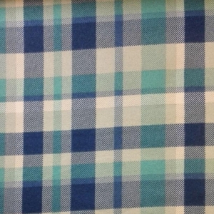 Flanell, rutet blåtoner