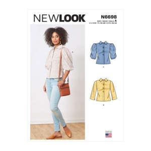 Bluse med puff eller rett arm