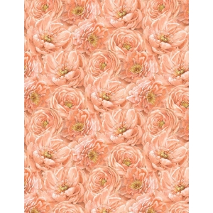 Packed Tonal Flowers Peach