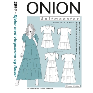 Onion 2094 Kjole med vingerme og rysjer