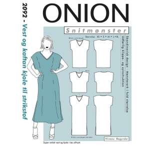 Onion 2092 Vest og kaftan kjole til strikstof
