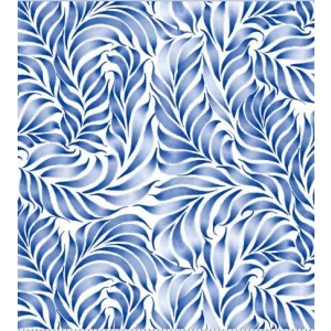 Porcelaina, blå fjær