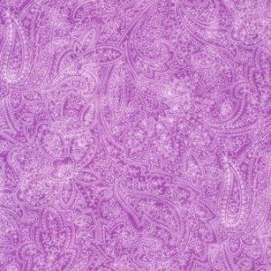 Bredt stoff; Paisley lavendel, Montego Bay Ton.