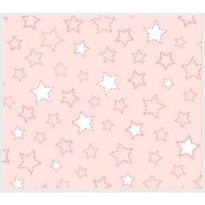 Flanell, Lys Rosa med stjerner