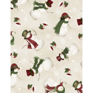 Tossed Snowmen Cream