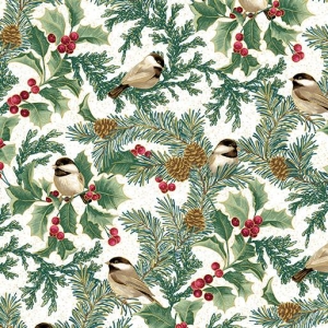 Winter Chickadees White