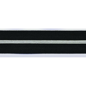 Glidelås meter sølv 4 mm