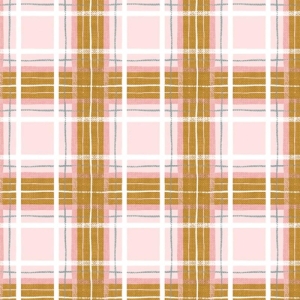 Flanell ruter rosa / gul