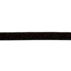 Velour Lurexbånd sort m sparkel 10mm