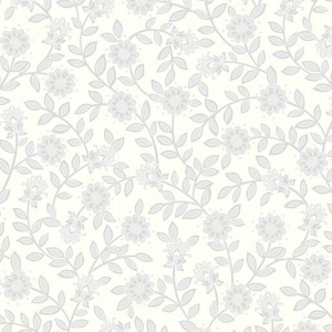 Field Floral 108" White/Grey