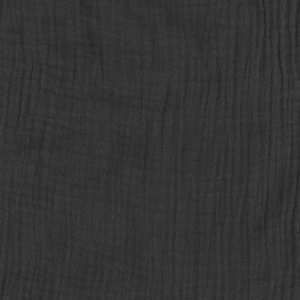 Double Gauze Ink Black med Sheabutterolje, bit 45 cm