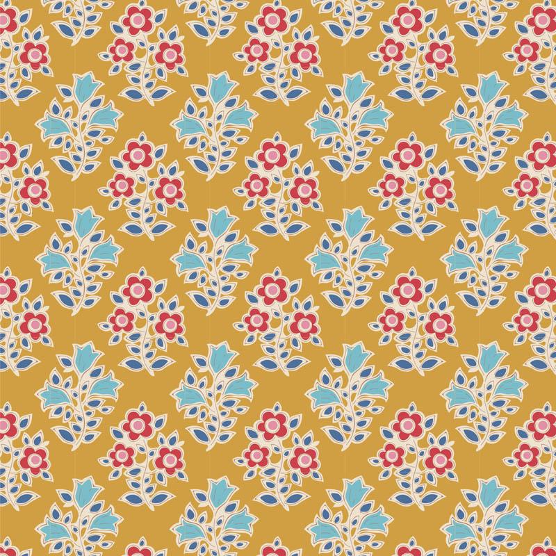 Tilda Jubilee, Farm Flowers Mustard, bit 90cm