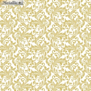 Festive Scroll White/Gold, bit 70 cm