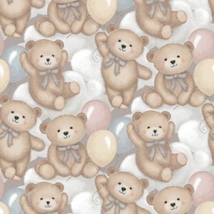 Sleepy Teddy and balloons