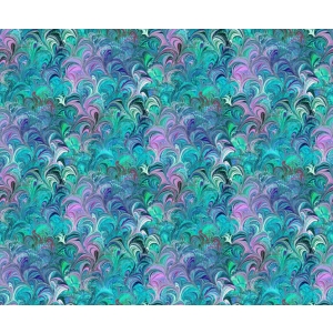 Cosette Teal/Multi, Poured color, bit FQ