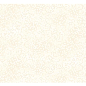 Bredt stoff, Snirkler på lys beige bunn, BIT 40 CM