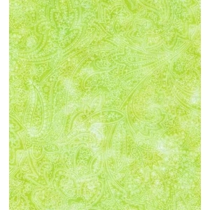 Bredt stoff; Paisley green, Montego Bay Ton, bit 1 mtr.